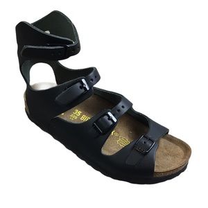 Birkenstock Black Athen Gladiator Sandals NWOT 35